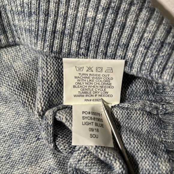 Even Tide Shawl Collar Sweater Men Size M Toggle Button Pullover Office Casual - Picture 12 of 16